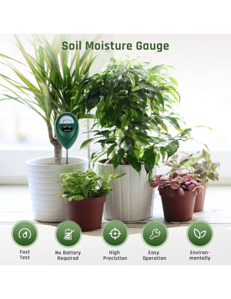 Medidor de Humedad de Suelo Thlevel Verde - 2 Paquetes