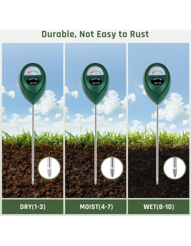 Medidor de Humedad de Suelo Thlevel Verde - 2 Paquetes