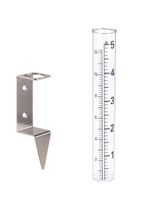 Medidor de lluvia 12.7 cm Mateda con soporte de acero inoxidable