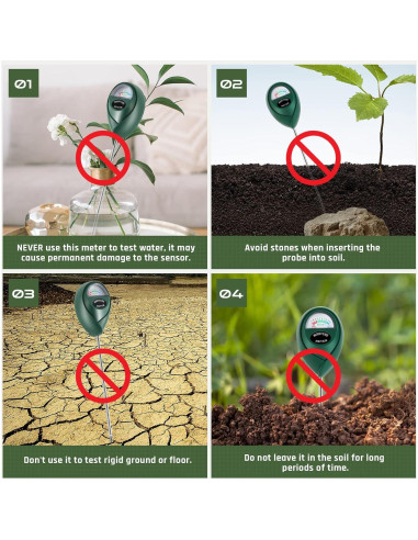 Medidor de Humedad de Suelo Thlevel Verde - 2 Paquetes