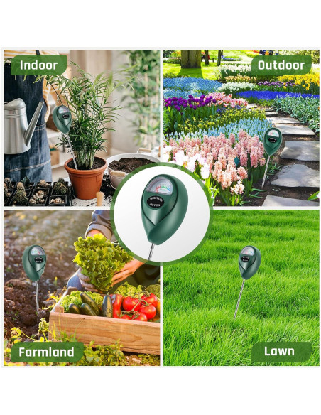 Medidor de Humedad de Suelo Thlevel Verde - 2 Paquetes
