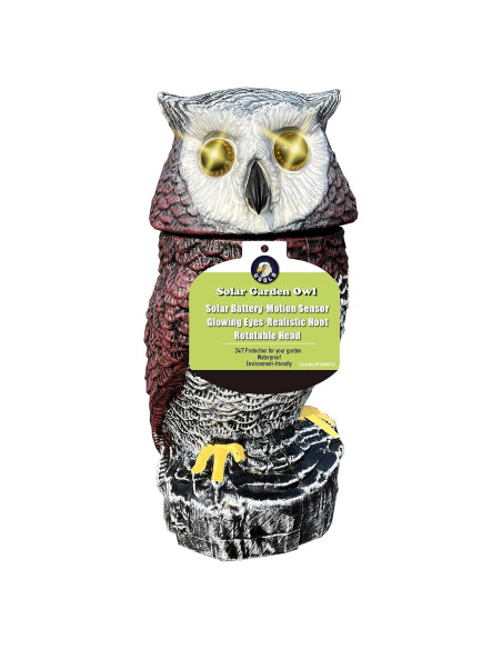 Búho de Jardín Solar Ugold SPO03 con Detección de Movimiento