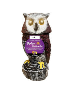 Búho Solar Owlsome Rojo con Ojos Intermitentes y Sonido