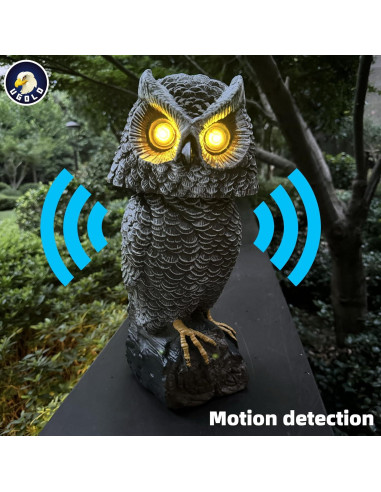 Búho de Jardín Solar Ugold con Detección de Movimiento 40.9 cm