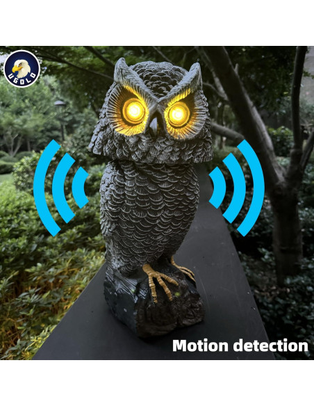 Búho de Jardín Solar Ugold con Detección de Movimiento 40.9 cm