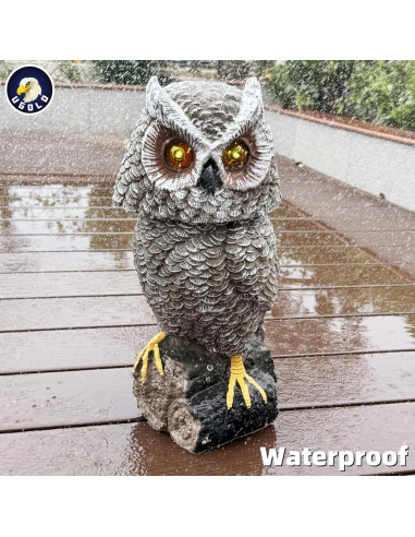 Búho de Jardín Solar Ugold con Detección de Movimiento 40.9 cm