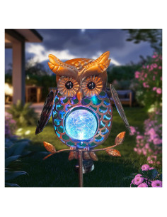 Luces Solares Decorativas HONGLAND Búho para Jardín 121.9 cm