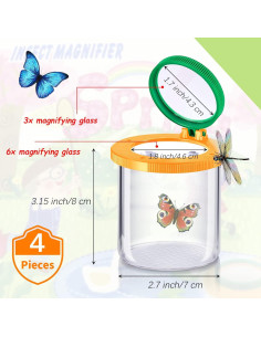 Kit de Exploración de Insectos Skylety - 4 Frascos Aumentadores 2