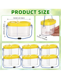 Kit de Captura de Insectos para Niños WinnerWhy - 6 Cajas Amarillo 2