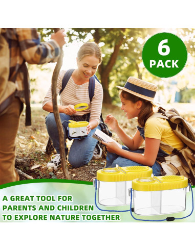Kit de Captura de Insectos para Niños WinnerWhy - 6 Cajas Amarillo