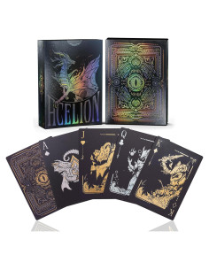 Baraja de Cartas de Plástico Impermeables WJPC Dragón Negro