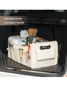 Organizador de Maletero JiatuA Plegable Beige 56 cm Multi Compartimento 2