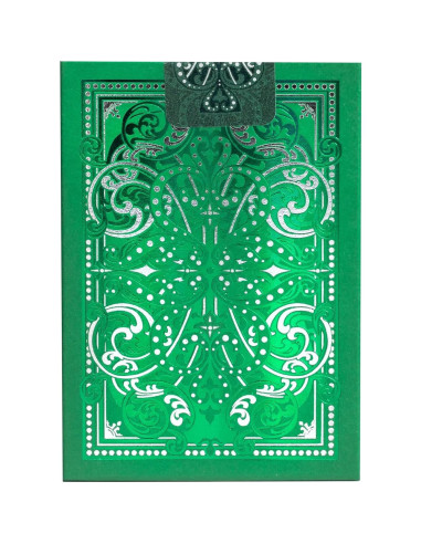 Baraja Premium Jacquard Bicicleta Plata Verde Esmeralda 90g