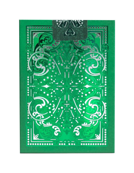 Baraja Premium Jacquard Bicicleta Plata Verde Esmeralda 90g