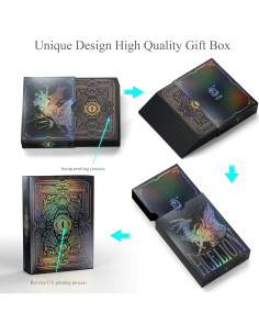 Baraja de Cartas de Plástico Impermeables WJPC Dragón Negro 2