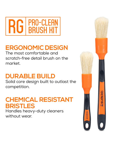 Cepillo de Detalle Suds Lab Naranja con Cerdas de Goma - 2 Unidades