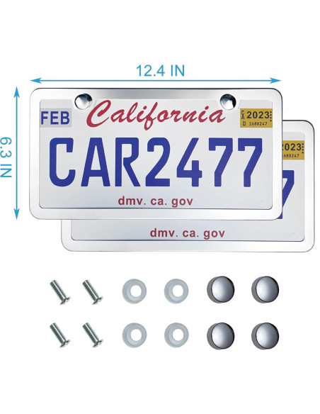 Marco de Placa de Licencia Acero Inoxidable Lengnoyp 2 Piezas
