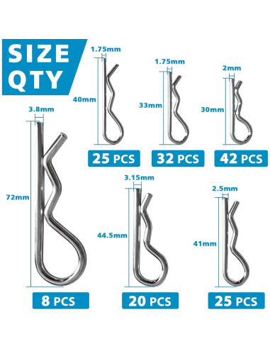 Kit 202 Pasadores de Enganche Easily para Tractores y Remolques