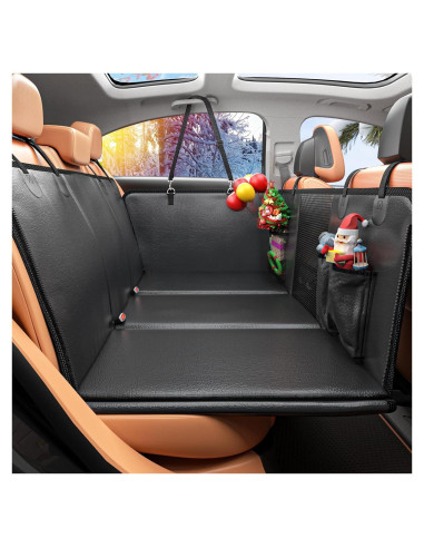 Extensor de Asiento Trasero para Perros HOB4U88 Negro 132x64cm