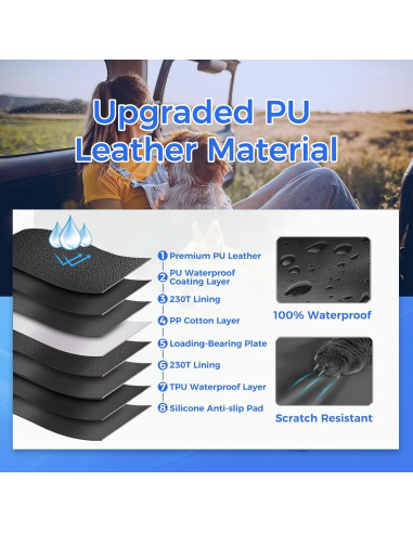 Extensor de Asiento Trasero para Perros HOB4U88 Negro 132x64cm