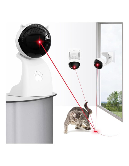 Juguete láser automático para gatos Valonii gris, recargable USB