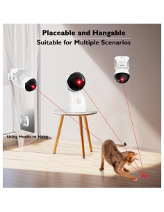 Juguete láser automático para gatos Valonii gris, recargable USB 2