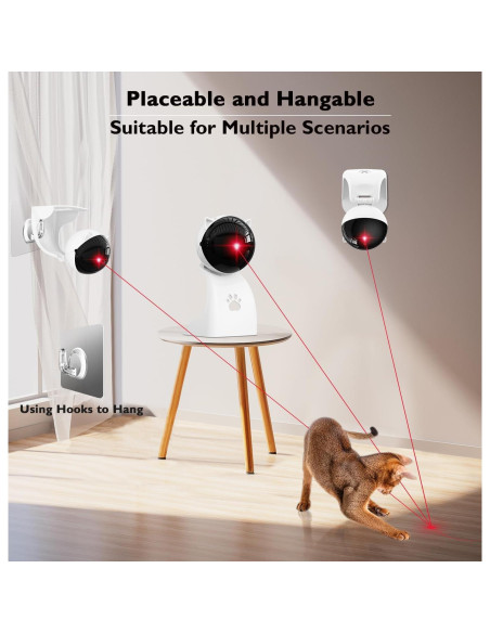 Juguete láser automático para gatos Valonii gris, recargable USB