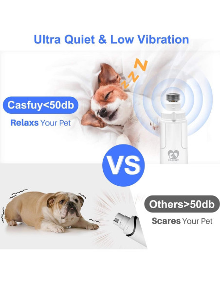 Amoladora de Uñas para Perros Casfuy N20 con Luz LED