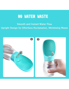 Botella de Agua para Perros Kalimdor 350ml a Prueba de Fugas 2