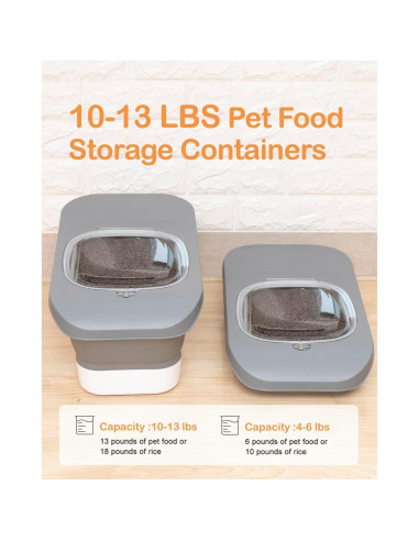Contenedor de Almacenamiento de Comida para Perros DDMOMMY 5.9 kg Plegable