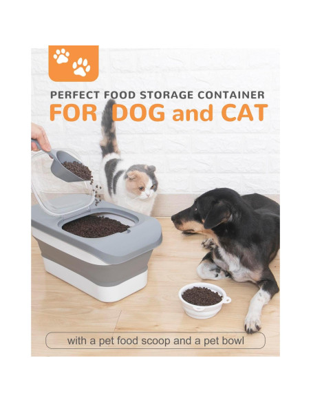 Contenedor de Almacenamiento de Comida para Perros DDMOMMY 5.9 kg Plegable