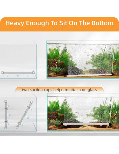 Piedra de Aire Acuática hygger 40.64 cm con Manguera y Ventosas 2