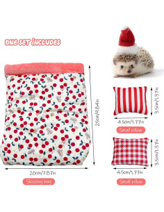 Saco de dormir para erizos Wzttdm con 2 almohadas 25x20cm 2