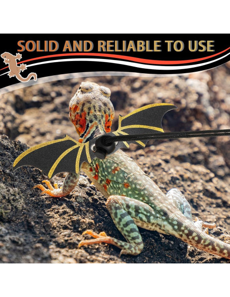 Conjunto de Correa y Arnés Ajustable Wesnoy para Dragón Barbudo