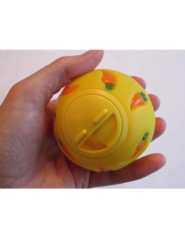 Bola de Golosinas Interactiva Wheeky para Mascotas 7 cm Amarillo