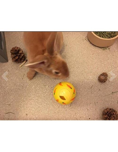 Bola de Golosinas Interactiva Wheeky para Mascotas 7 cm Amarillo