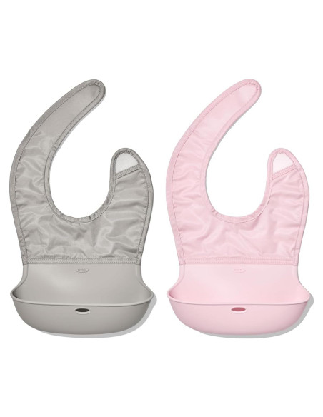 Babero enrollable OXO Tot - 2 unidades - Lluvia y Flor