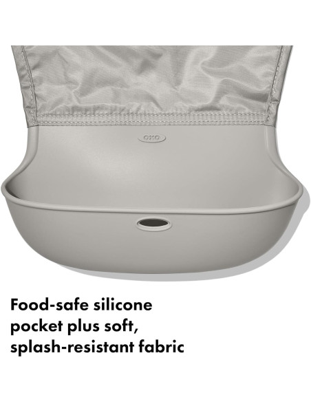 Babero enrollable OXO Tot - 2 unidades - Lluvia y Flor