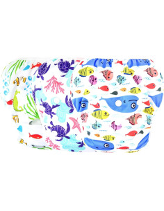 Paquete de 3 Pañales de Natación Langsprit para Bebé L 2