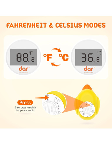 Termómetro de baño digital para bebés Dar Darouxiao - Pato Flotante