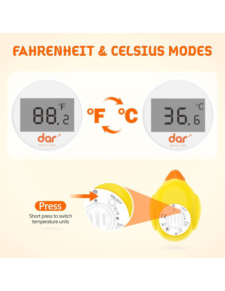 Termómetro de baño digital para bebés Dar Darouxiao - Pato Flotante