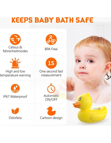 Termómetro de baño digital para bebés Dar Darouxiao - Pato Flotante