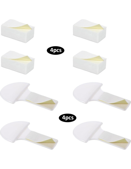 4 Elevadores de Tapa de Inodoro YBEATY - ABS Blanco Multiusos