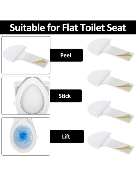 4 Elevadores de Tapa de Inodoro YBEATY - ABS Blanco Multiusos