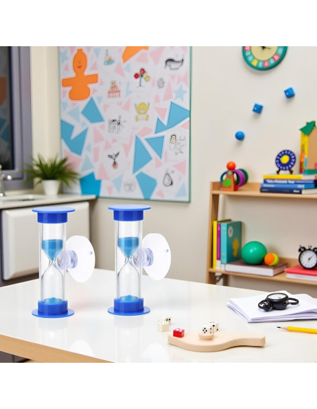 Temporizadores de Arena Azul 2 Minutos Fansoftiks con Ventosa