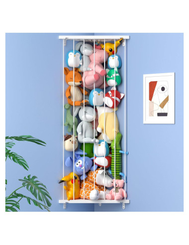 Organizador de Juguetes Befayoo - Almacenamiento de Peluches Blanco
