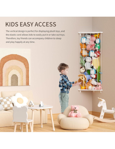 Organizador de Juguetes Befayoo - Almacenamiento de Peluches Blanco