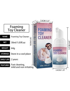 Limpiador Espumoso para Juguetes Adultos Fresh 30ml - Suave y Efectivo 2
