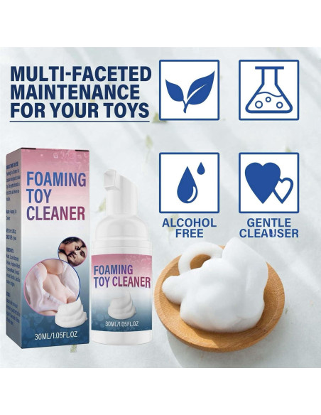 Limpiador Espumoso para Juguetes Adultos Fresh 30ml - Suave y Efectivo