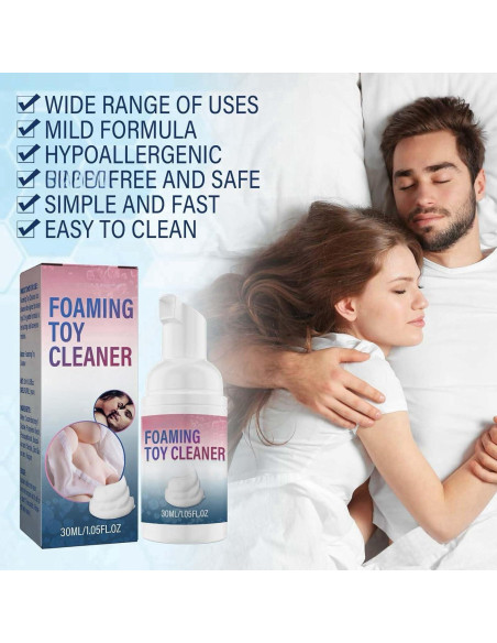 Limpiador Espumoso para Juguetes Adultos Fresh 30ml - Suave y Efectivo